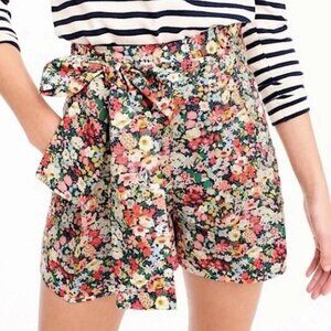 J. Crew X Liberty of London Floral Thorpe High Waisted Tie Shorts NWT